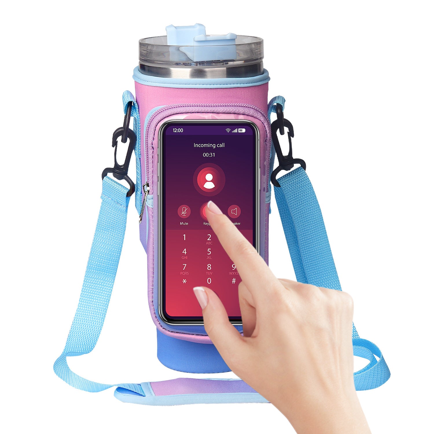 40oz Transparent Cup Cover with Touch Screen