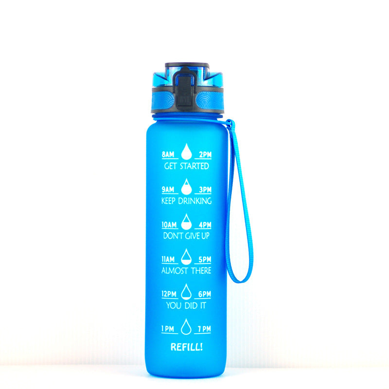 1000ml Transparent Kawaii Water Bottle – BPA-Free Plastic Infuser Sports Flask