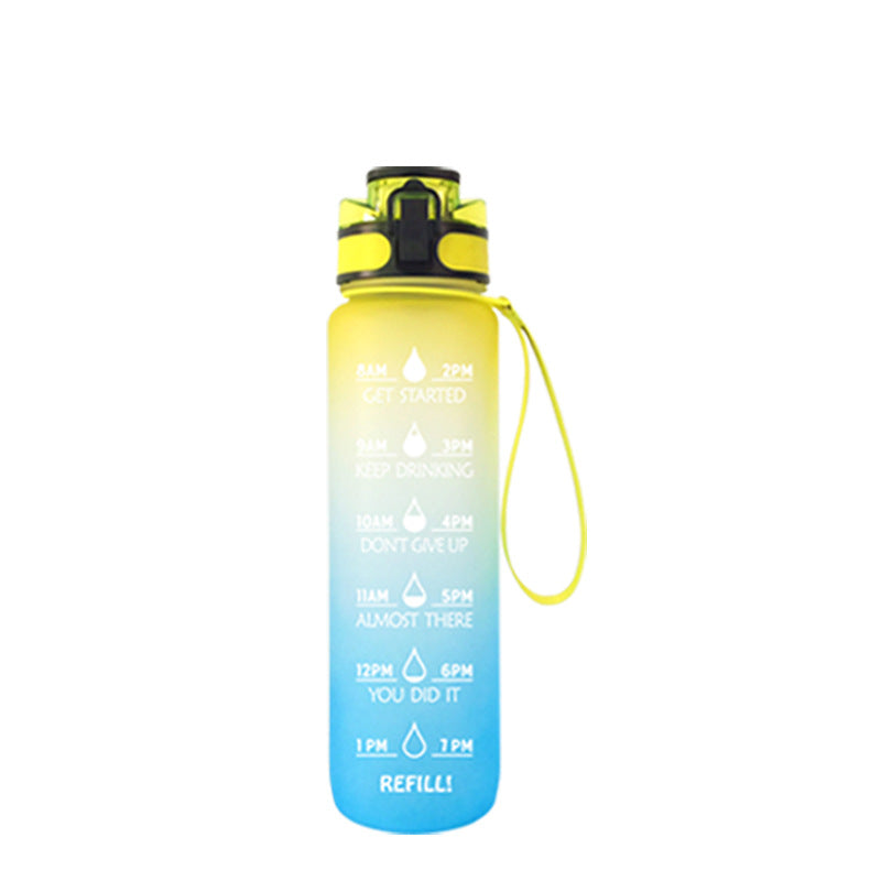 1000ml Transparent Kawaii Water Bottle – BPA-Free Plastic Infuser Sports Flask