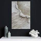 White Sand Texture Palette Knife Painting