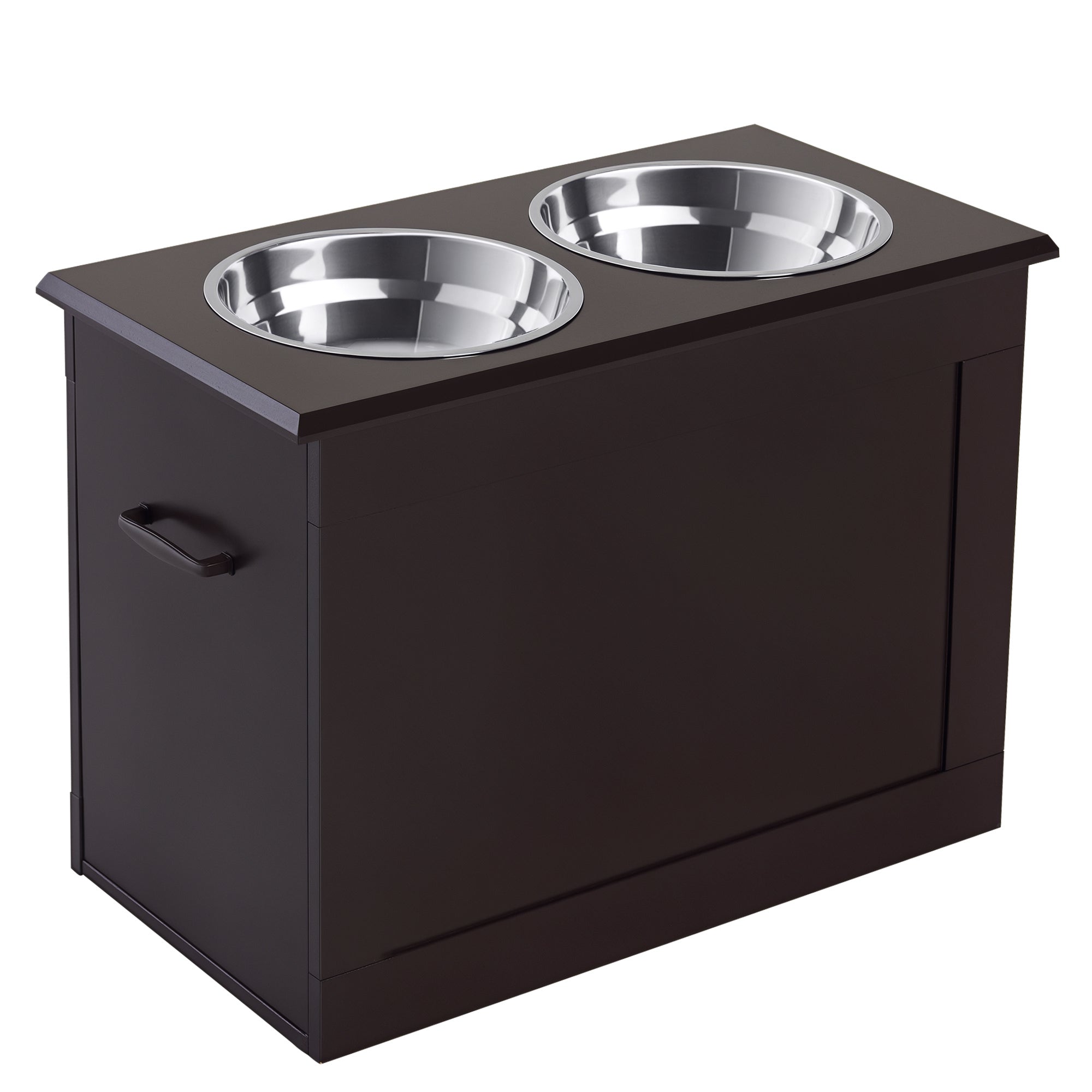 Raised Pet Feeding Station with 2 Stainless Steel Bowls for Large Dogs