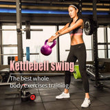 5lbs Vinyl-Coated Kettlebell Set – Strength Training Weights for Women with Comfortable Wide Handle