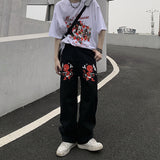 Men's Casual Print Loose Jeans