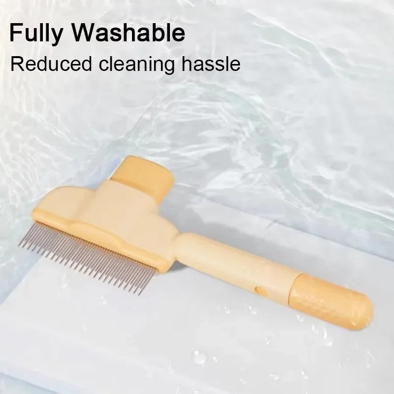 One-Click Pet Grooming Brush for Gentle Hair Removal & Anti-Mite Care