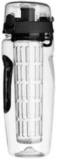32oz Fruit Infuser Water Bottle – BPA-Free Plastic Sports Juice Shaker with Infuser