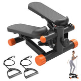 Portable Mini Stepper with Resistance Bands – Full Body Adjustable Workout Machine