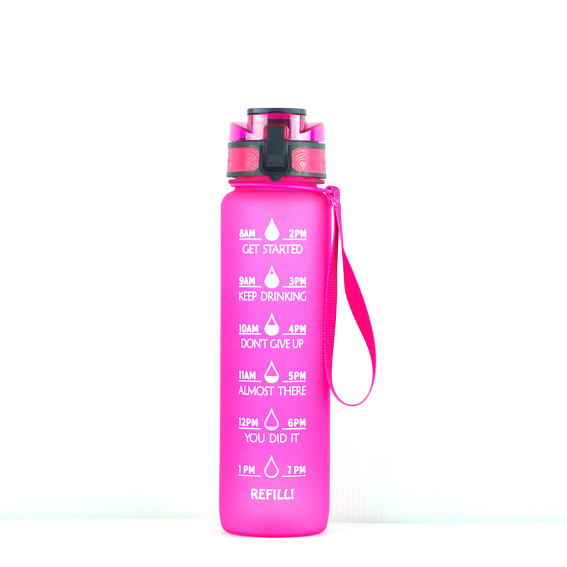 1000ml Transparent Kawaii Water Bottle – BPA-Free Plastic Infuser Sports Flask