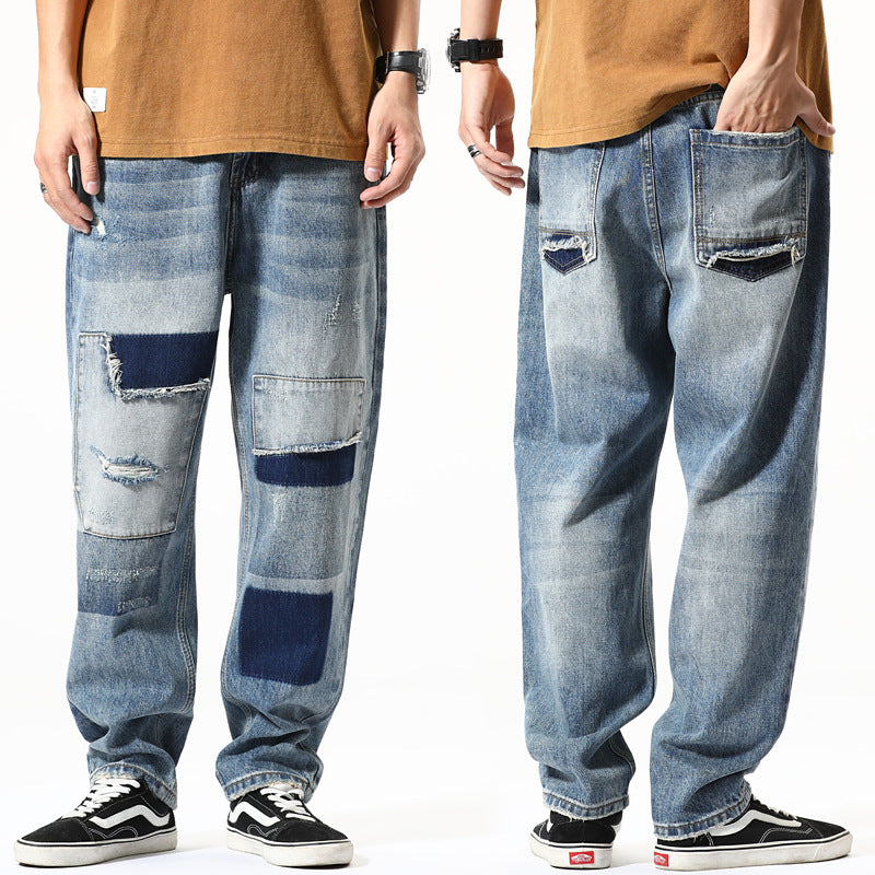 American Retro Ripped Jeans for Boys