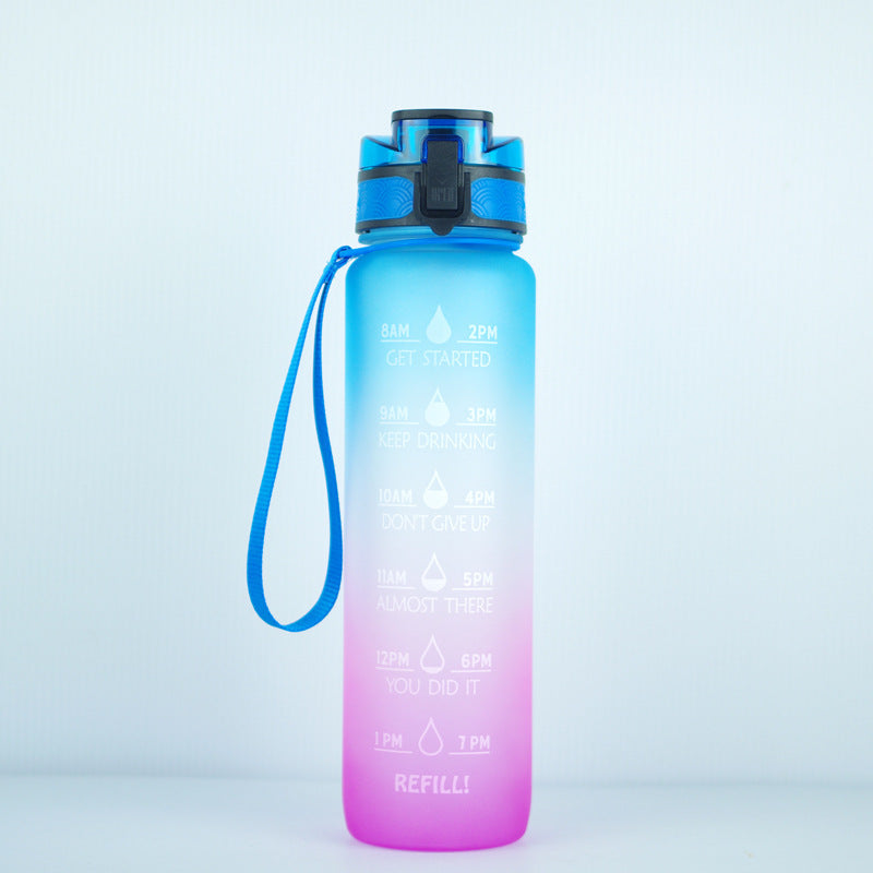 1000ml Transparent Kawaii Water Bottle – BPA-Free Plastic Infuser Sports Flask