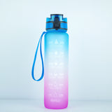 1000ml Transparent Kawaii Water Bottle – BPA-Free Plastic Infuser Sports Flask