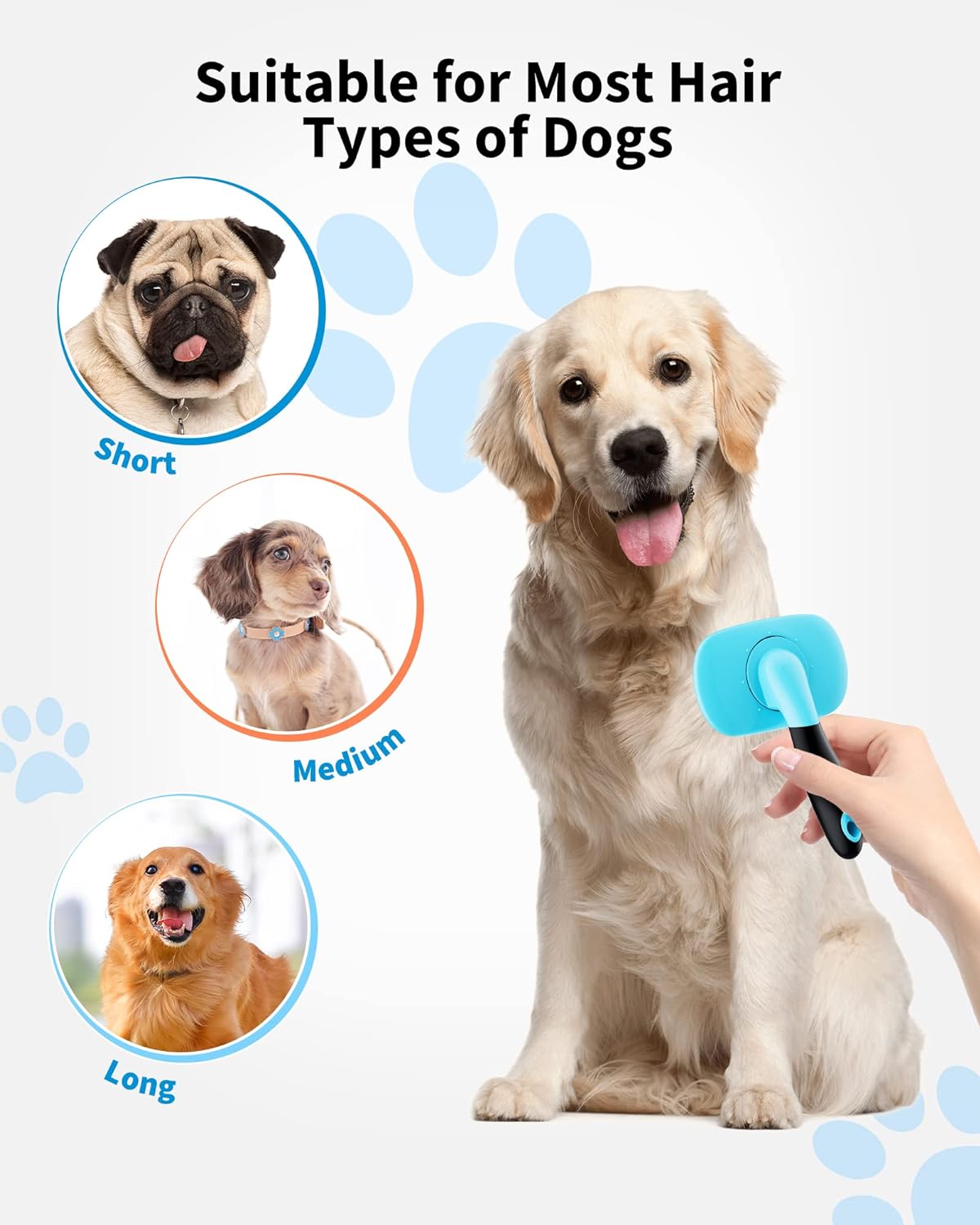 Pet Grooming Brush for Dogs & Cats – Shedding & Hair Removal Tool