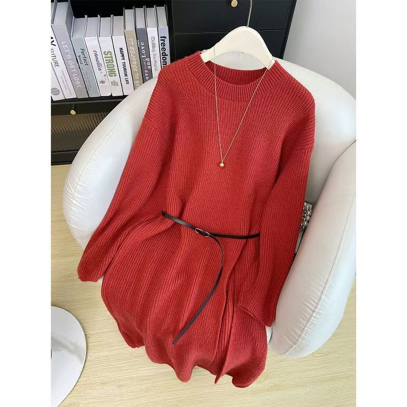 Women’s Winter French Retro Dress Full Outfit Set