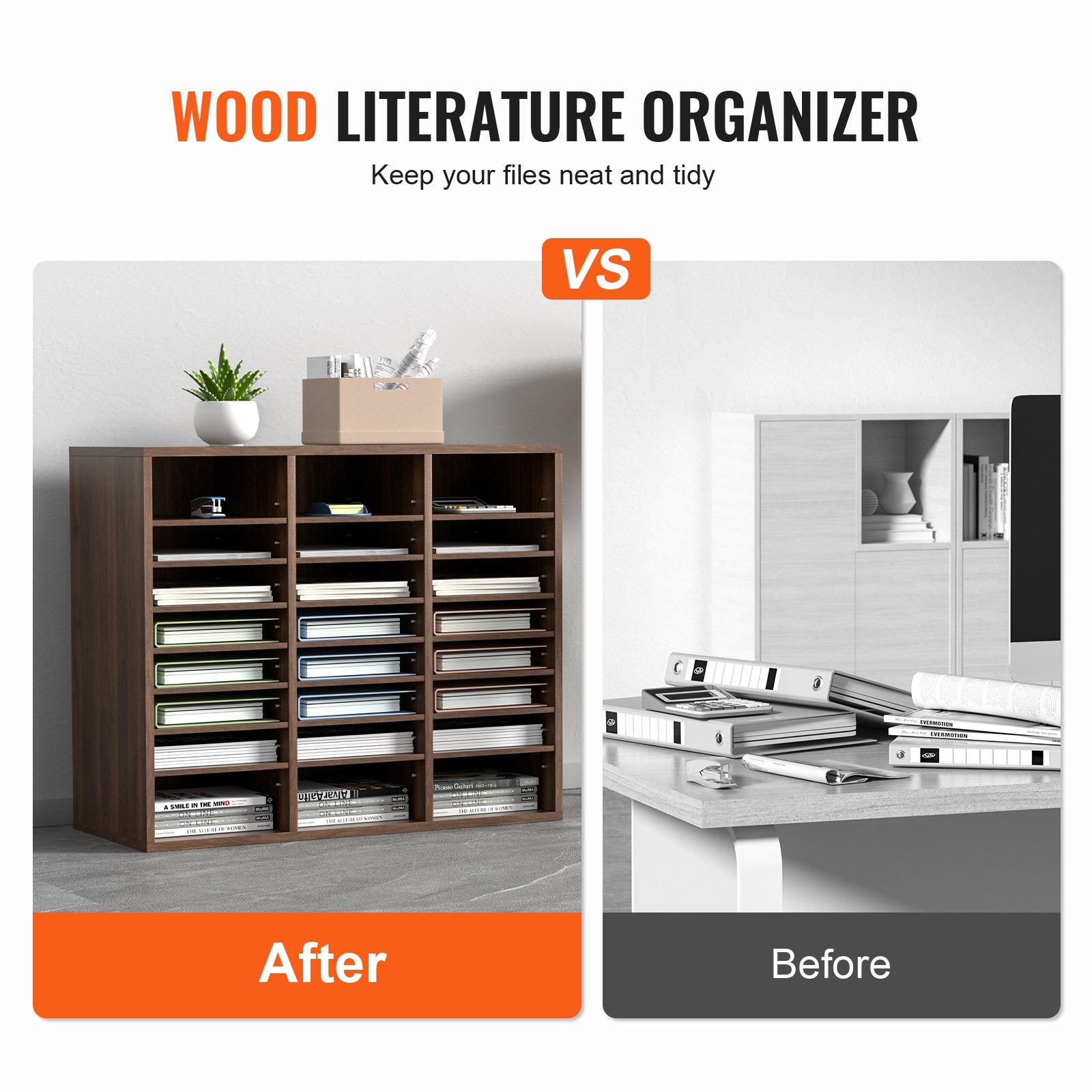 VEVOR 24 Compartment Literature Organizer