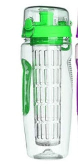 32oz Fruit Infuser Water Bottle – BPA-Free Plastic Sports Juice Shaker with Infuser