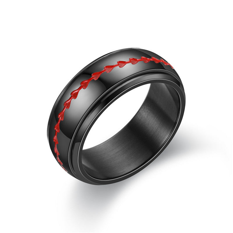 Titanium Steel Personality Ring – Hip Hop Style
