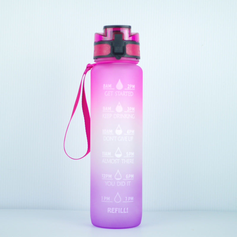 1000ml Transparent Kawaii Water Bottle – BPA-Free Plastic Infuser Sports Flask
