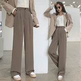 Women’s Casual Drape Wide-Leg Brown Pants