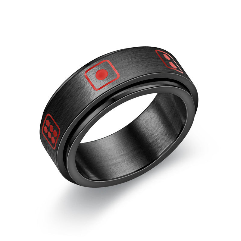 Titanium Steel Personality Ring – Hip Hop Style