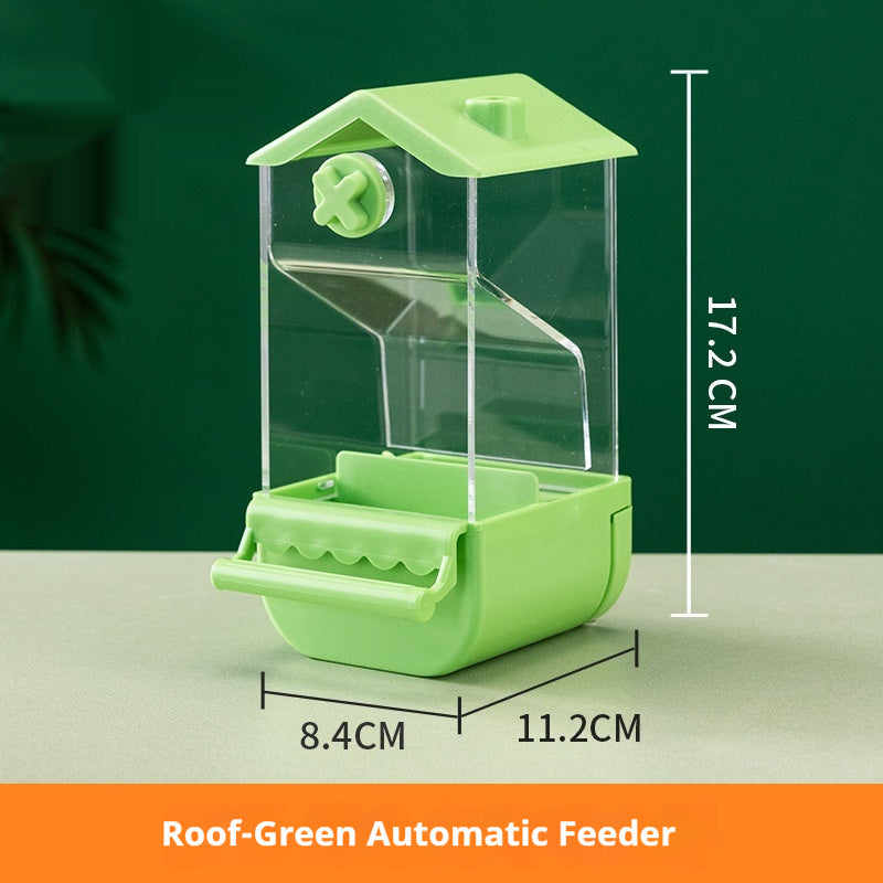 Automatic Parrot Feeder with Food Storage Container