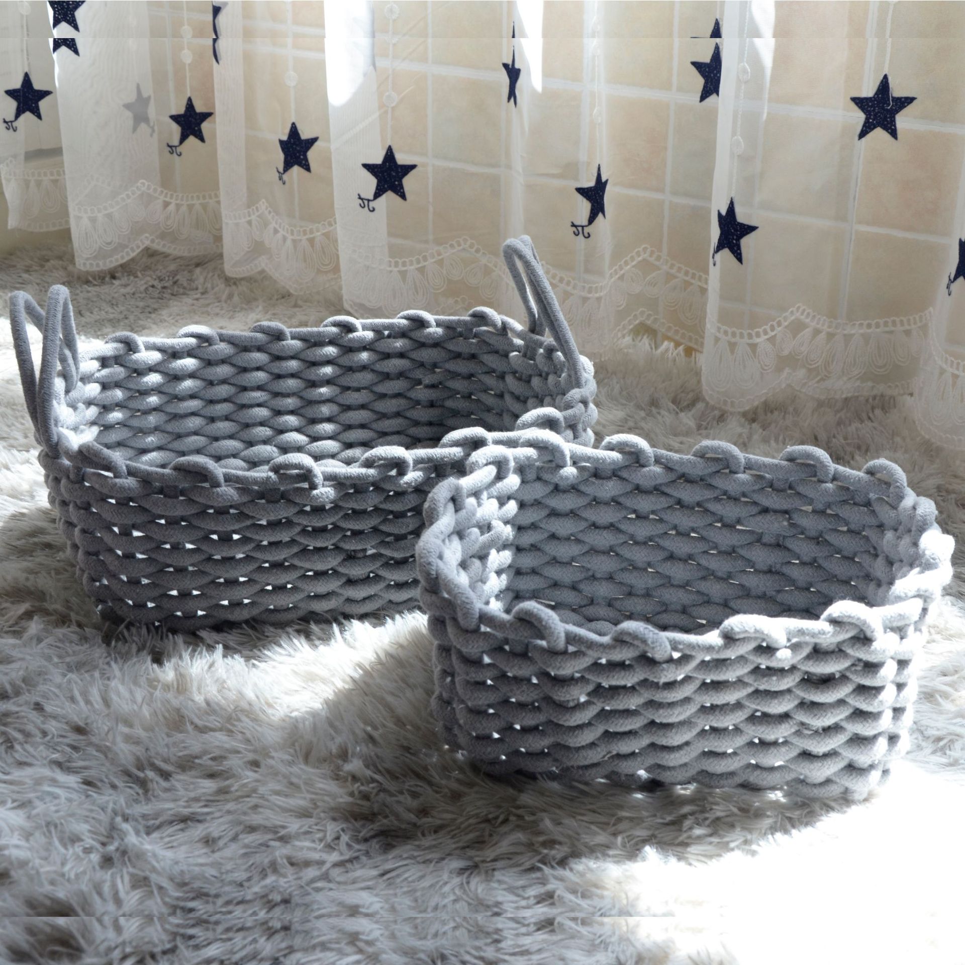 Handmade Cotton Rope Storage Basket