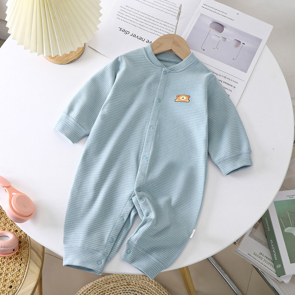 Cartoon Embroidered Baby Jumpsuit