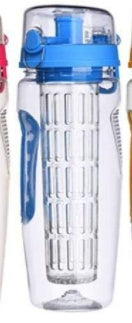32oz Fruit Infuser Water Bottle – BPA-Free Plastic Sports Juice Shaker with Infuser