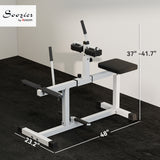 Adjustable Steel Seated Calf Raise Machine – Strength Training Gym Equipment, White
