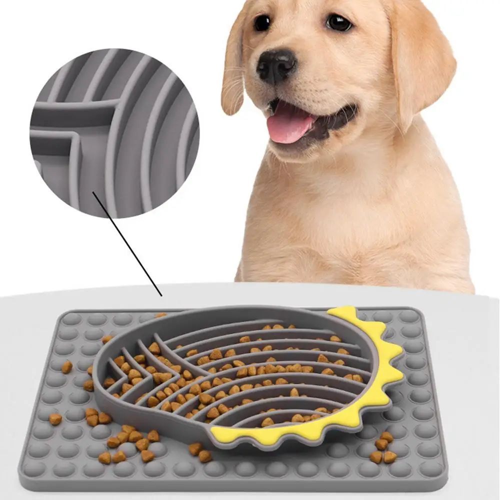 Slow Feeder Dog & Cat Bowl with Licking Mat for Healthy Eating