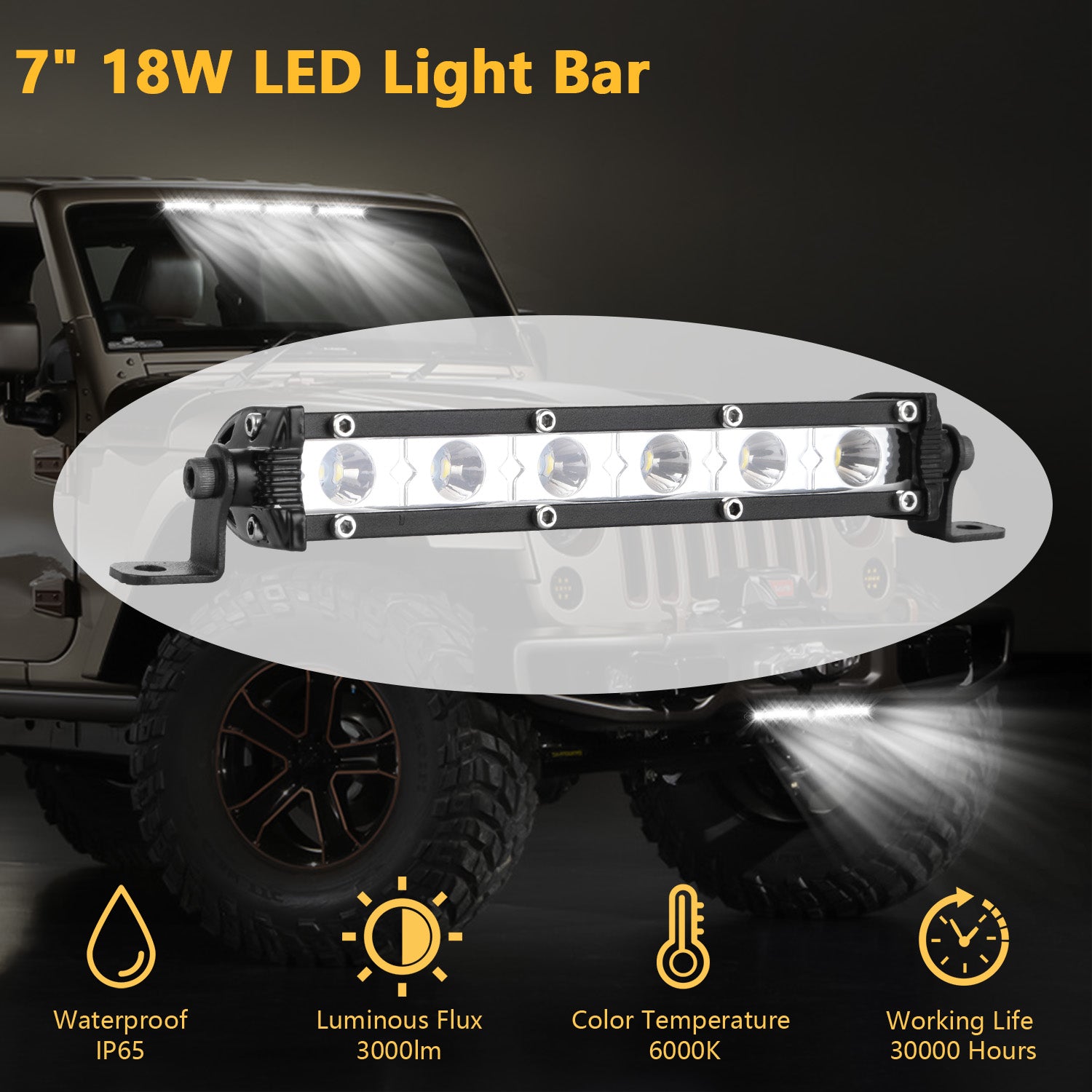 7" LED Light Bar