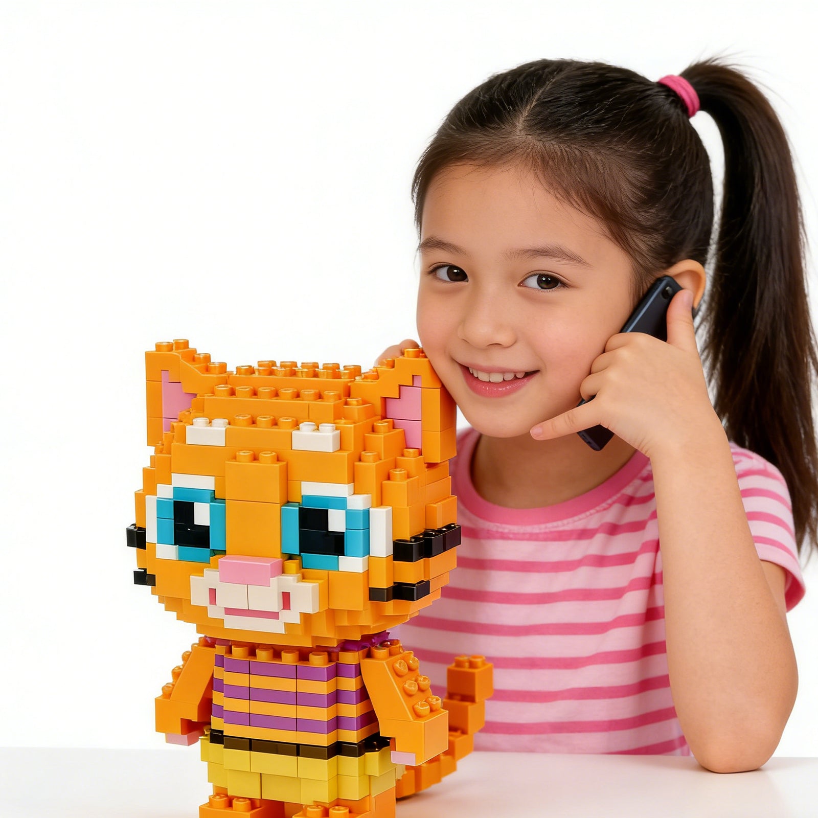Cat Building Block-Brown