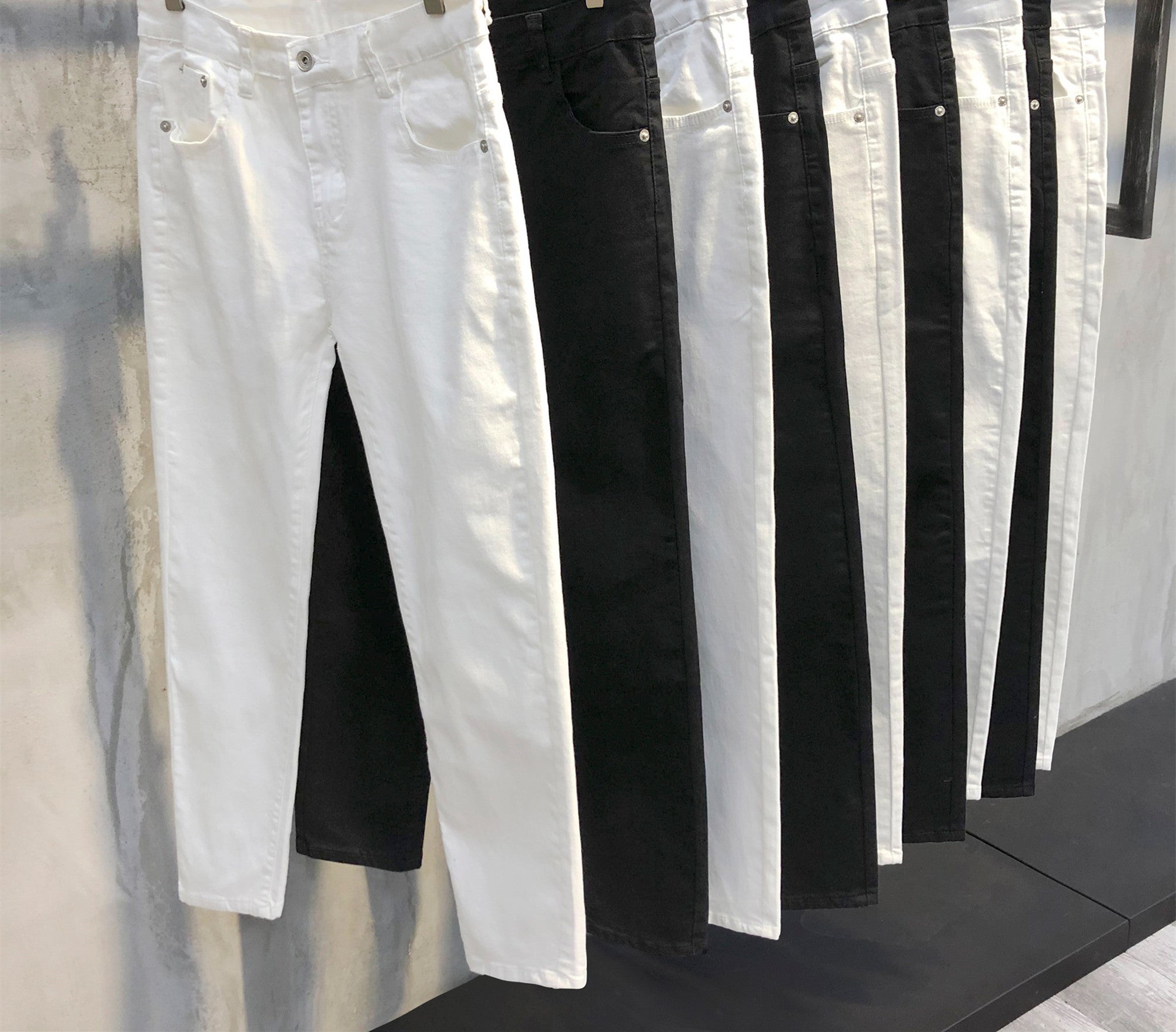 Men's Slim Fit Stretch Cropped Jeans