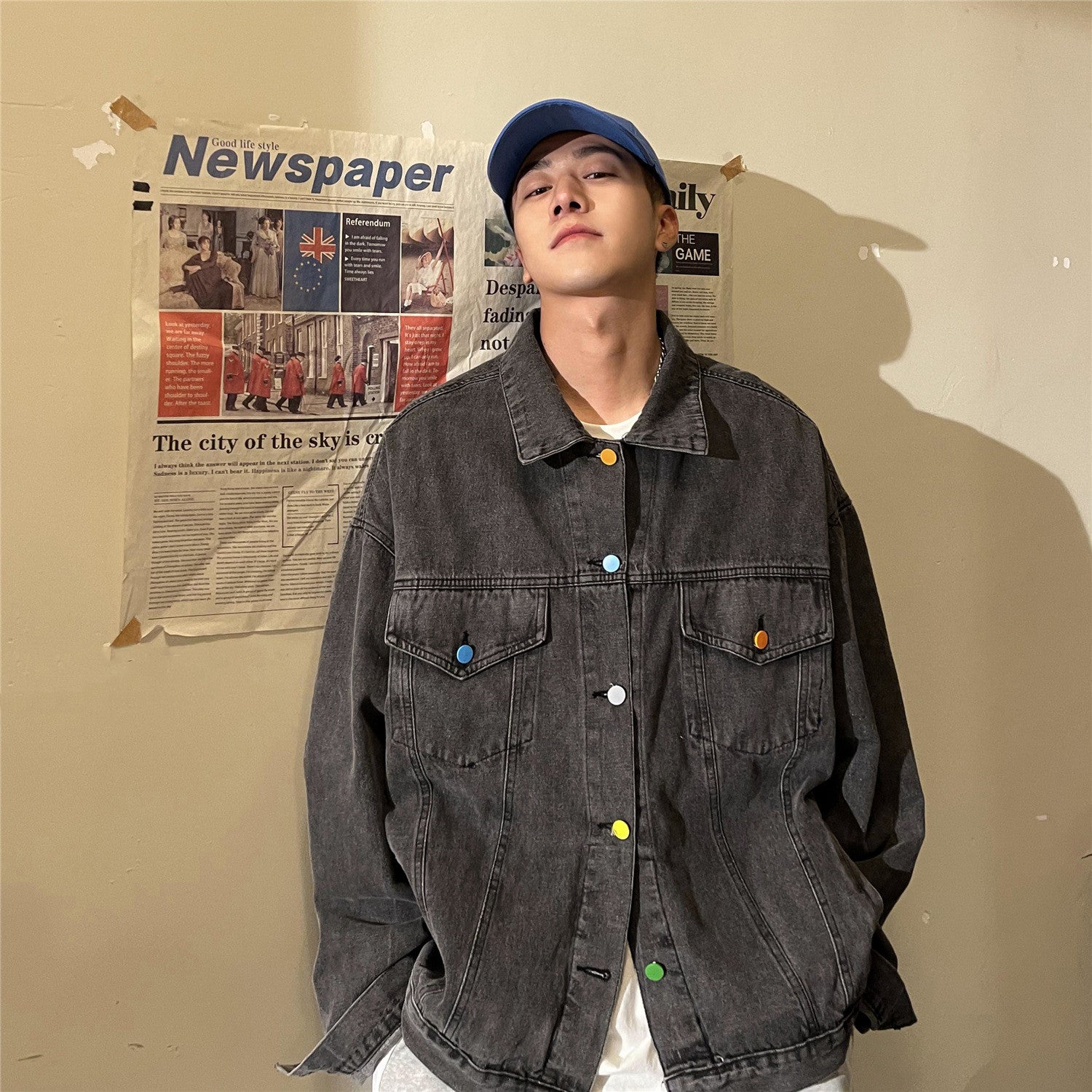 Men’s Vintage Loose Denim Jacket