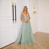 Women’s Long Evening Dance Dress Suspender Style