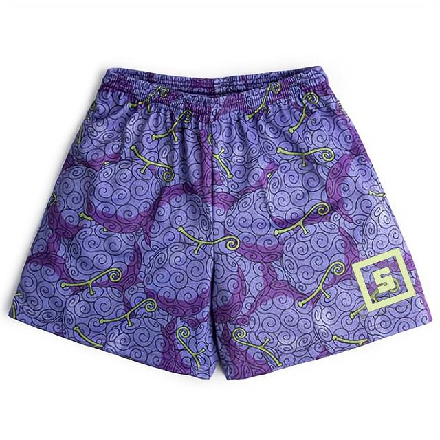 Men’s Anime Print Gym Shorts