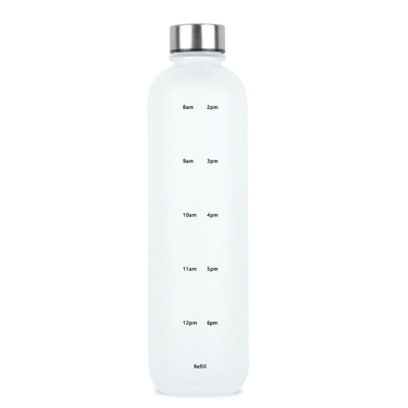 Frosted Gradient Plastic Sports Water Bottle with Handle