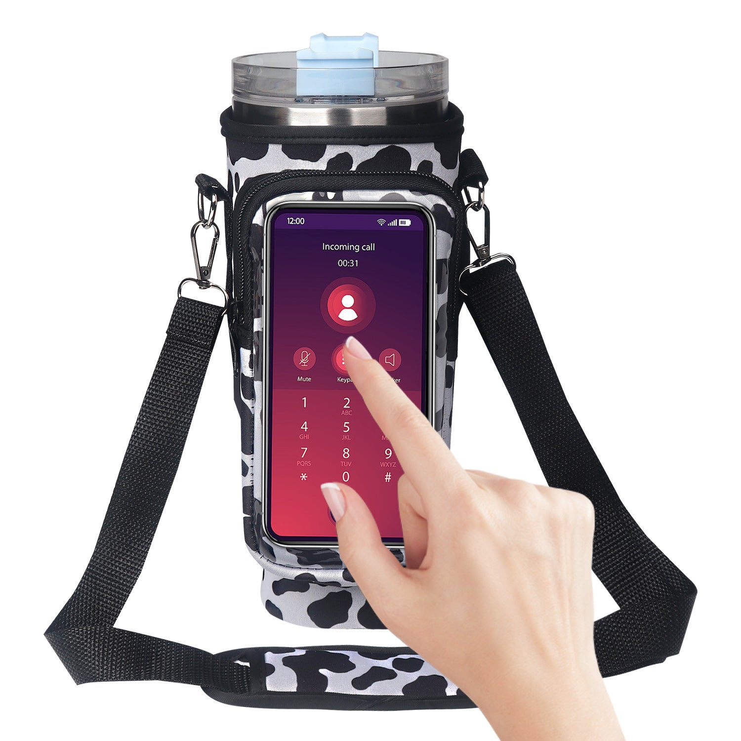 40oz Transparent Cup Cover with Touch Screen