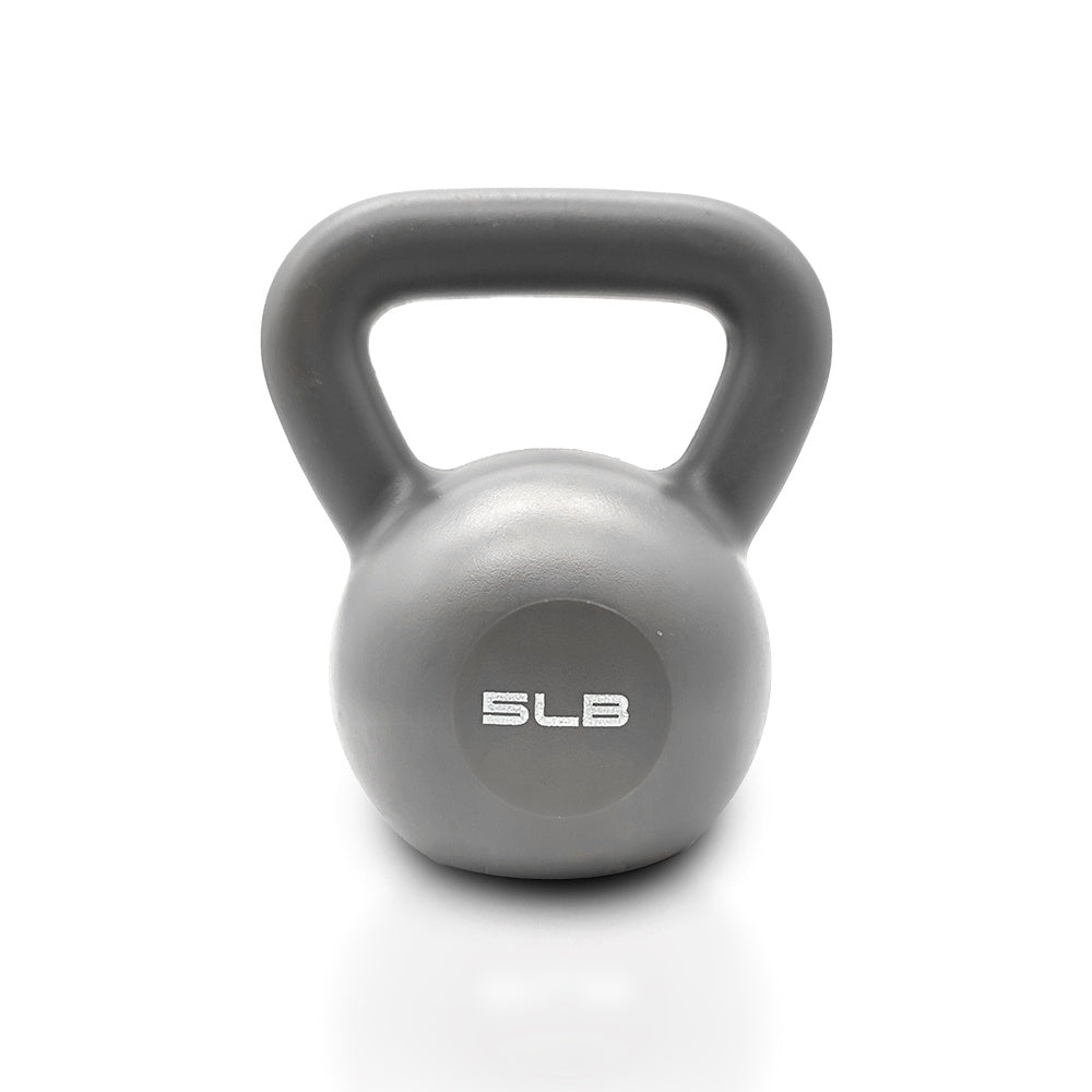 5lbs Vinyl-Coated Kettlebell Set – Strength Training Weights for Women with Comfortable Wide Handle