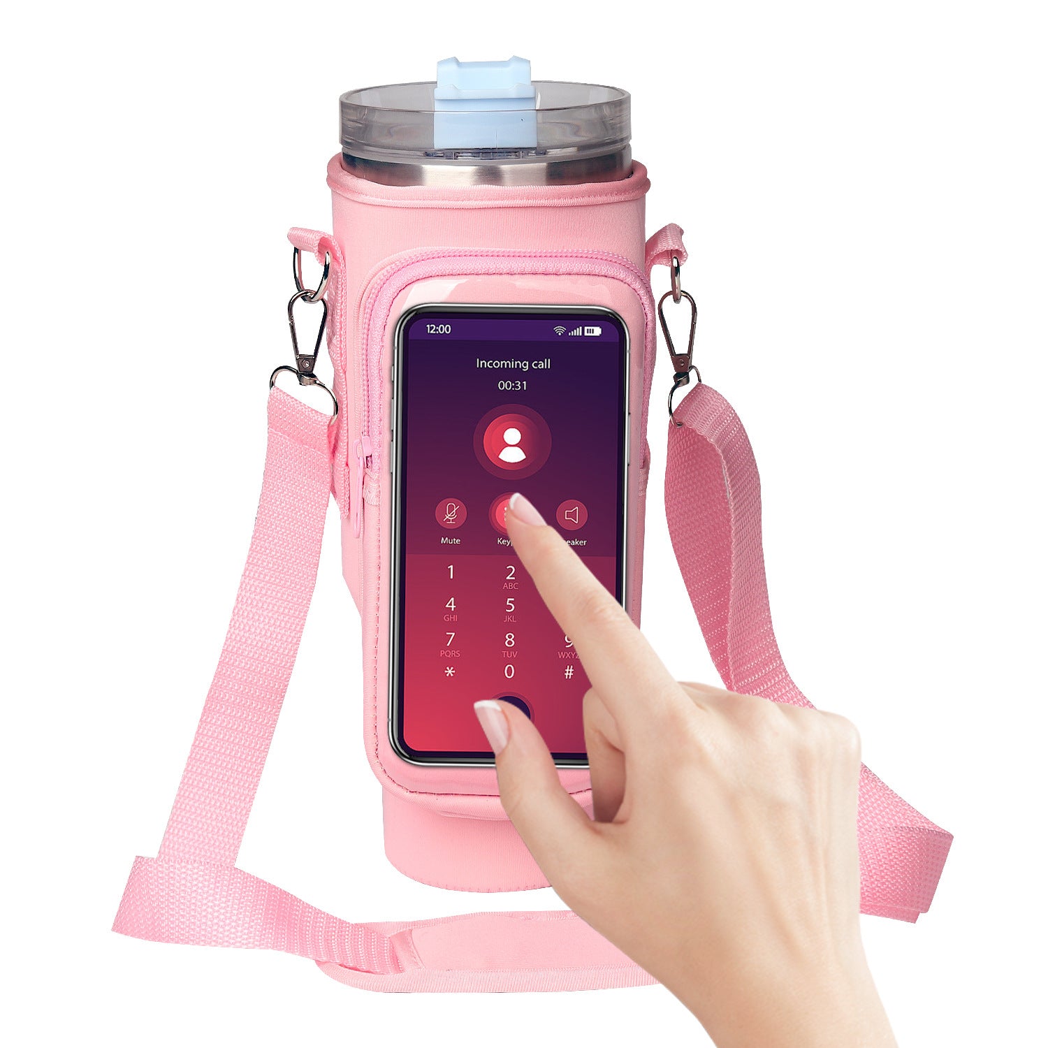 40oz Transparent Cup Cover with Touch Screen