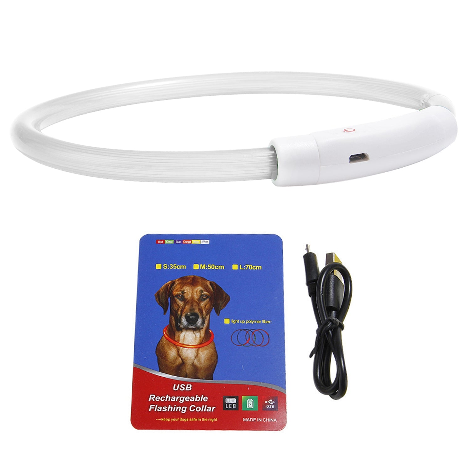USB Rechargeable LED Dog Safety Collar