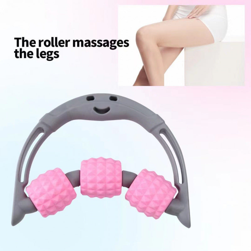 Handheld Massage Roller With Three Wheels