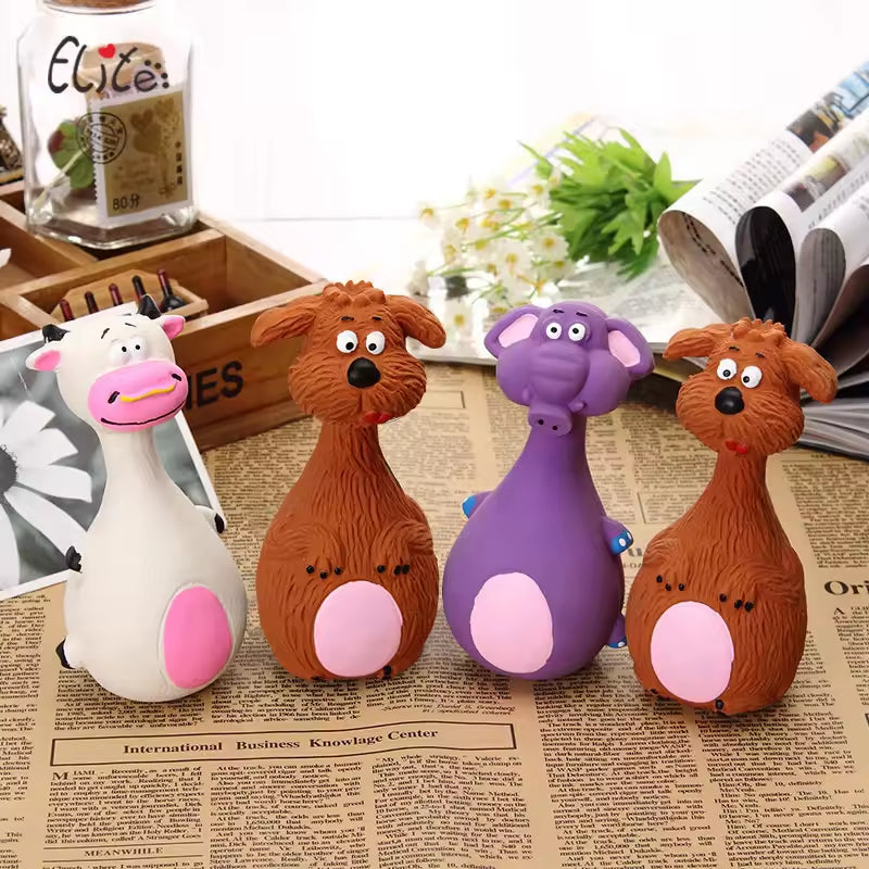 Cute Latex Dog Chew Toys with Squeaker