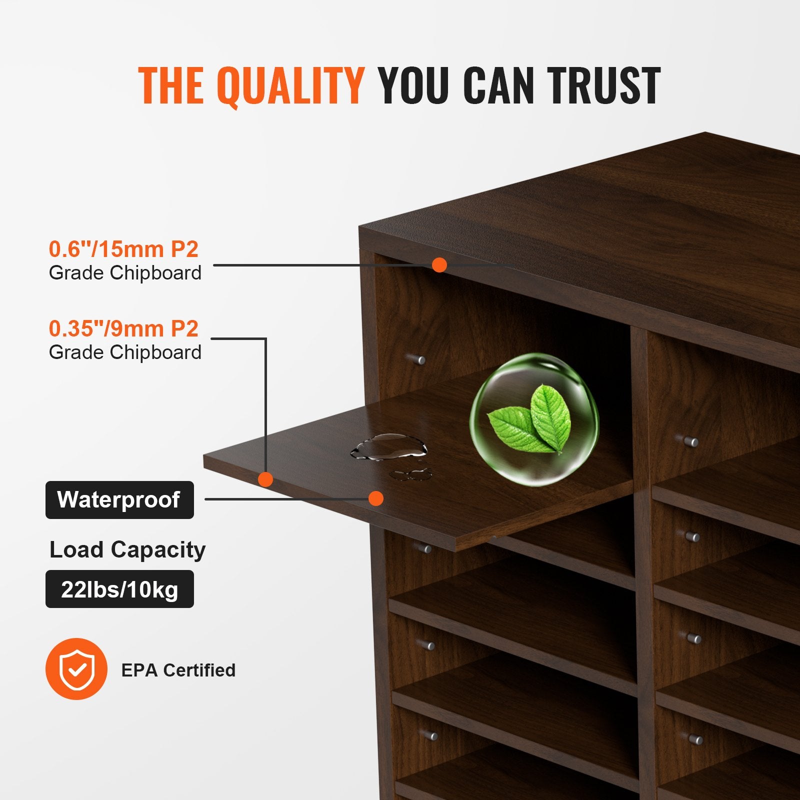VEVOR 24 Compartment Literature Organizer