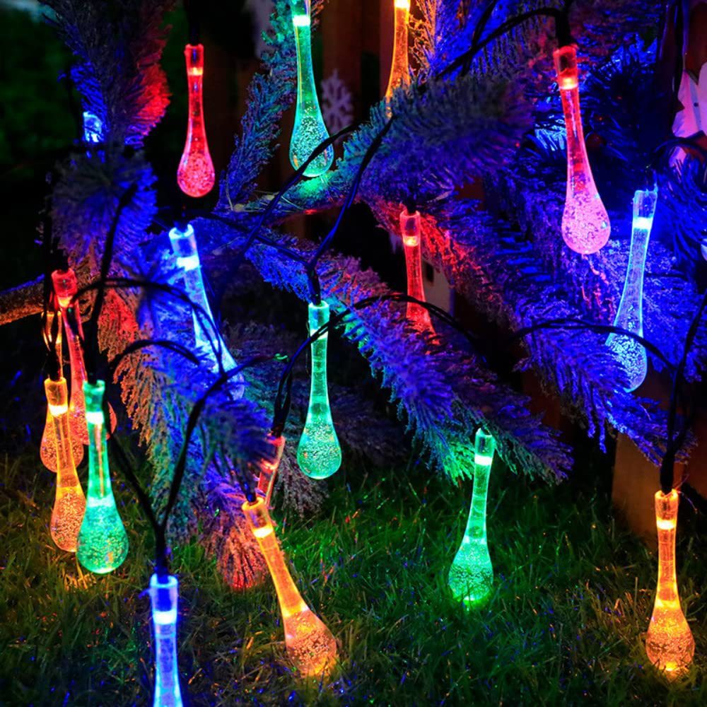 LED Water Drop String Lights – USB Outdoor Decorative Lighting Chain