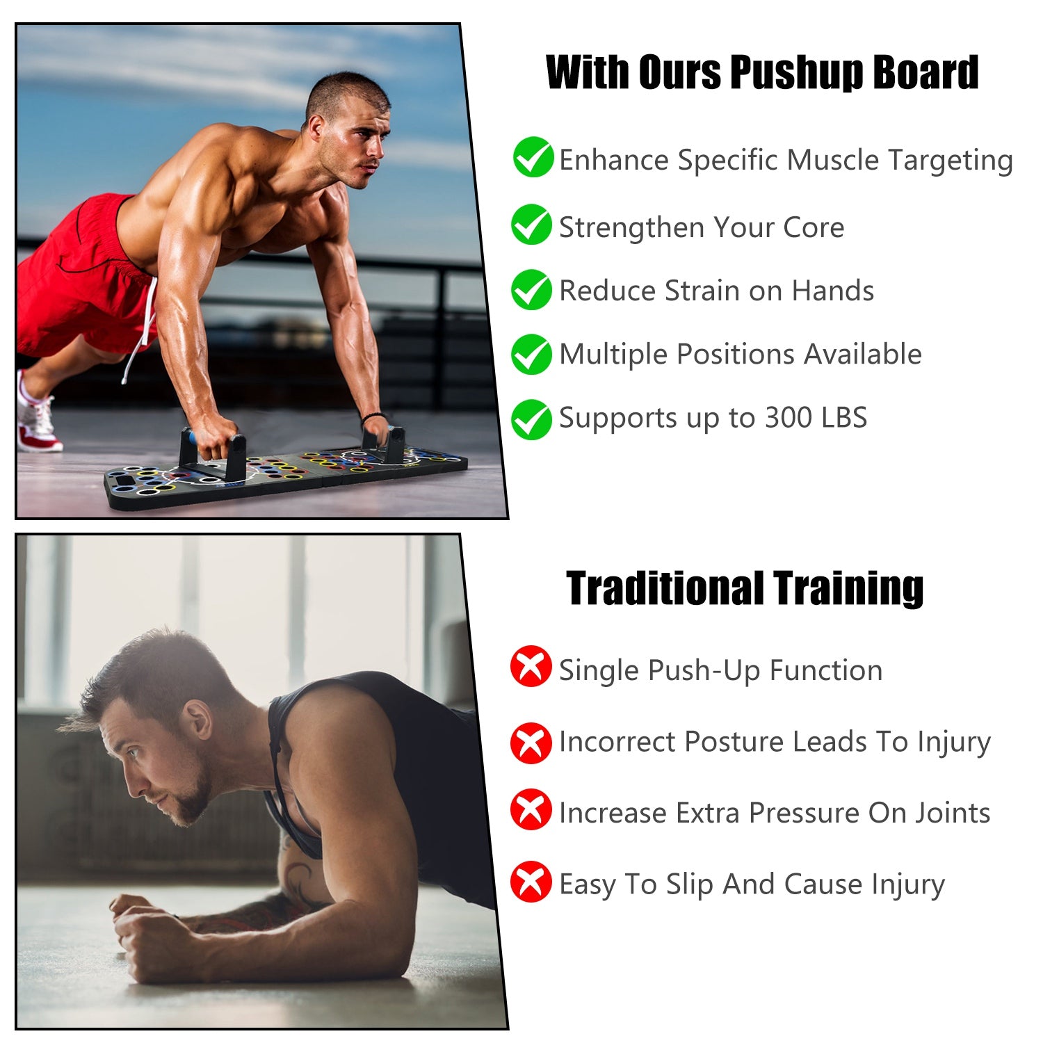 Multifunctional Push-Up Board with 15 Fitness Accessories – Full Body Home Gym Workout Equipment