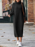 Women’s Winter Turtleneck Knitted Sweater Dress Long Loose Pullover