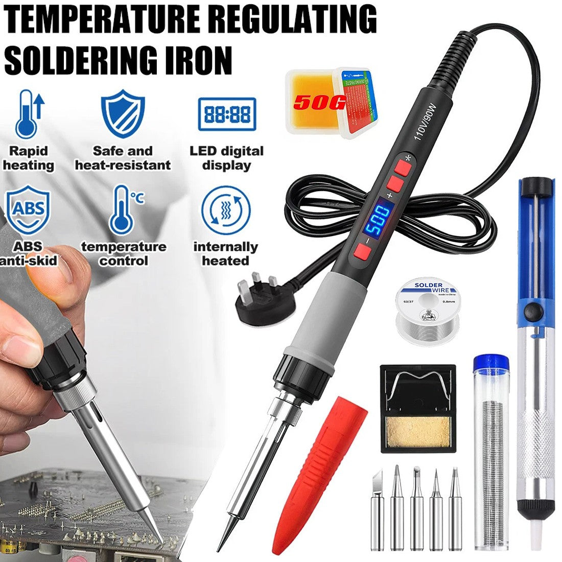 90W Adjustable Soldering Iron Kit