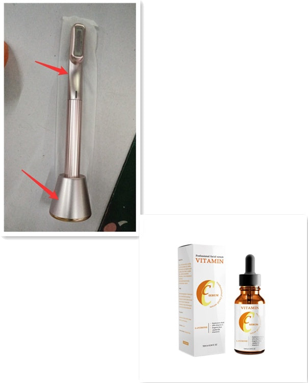 360° Rotary Eye and Face Massage Wand with Red LED