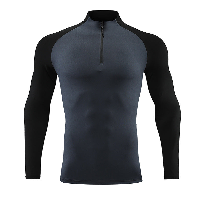 Mock Neck Half-Zip Solid Gym Activewear Set