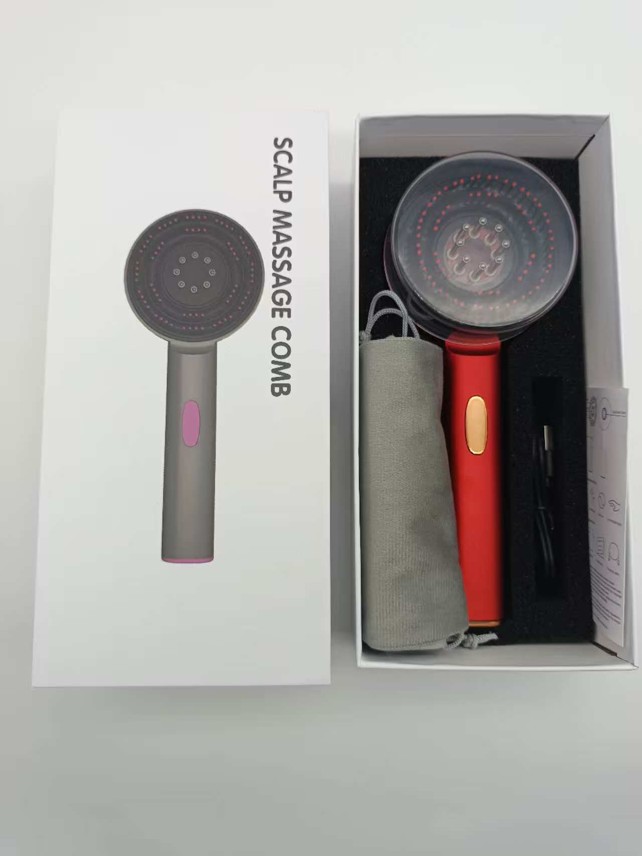 Electric Scalp Hair Care Comb with Red Light and Liquid Guide