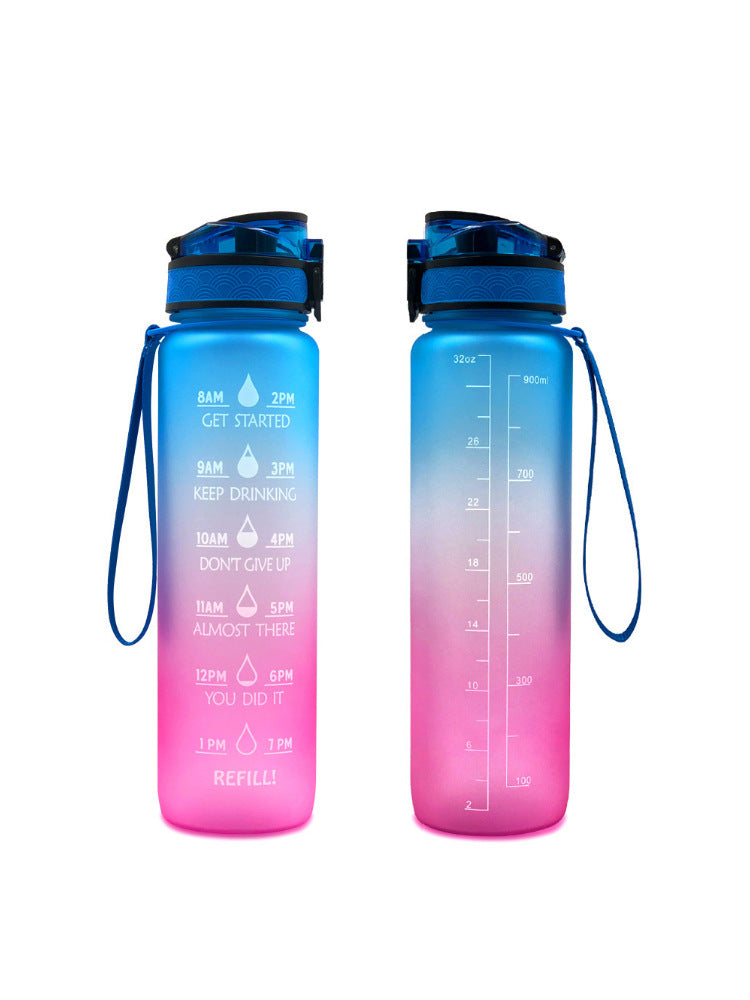 1000ml Transparent Kawaii Water Bottle – BPA-Free Plastic Infuser Sports Flask